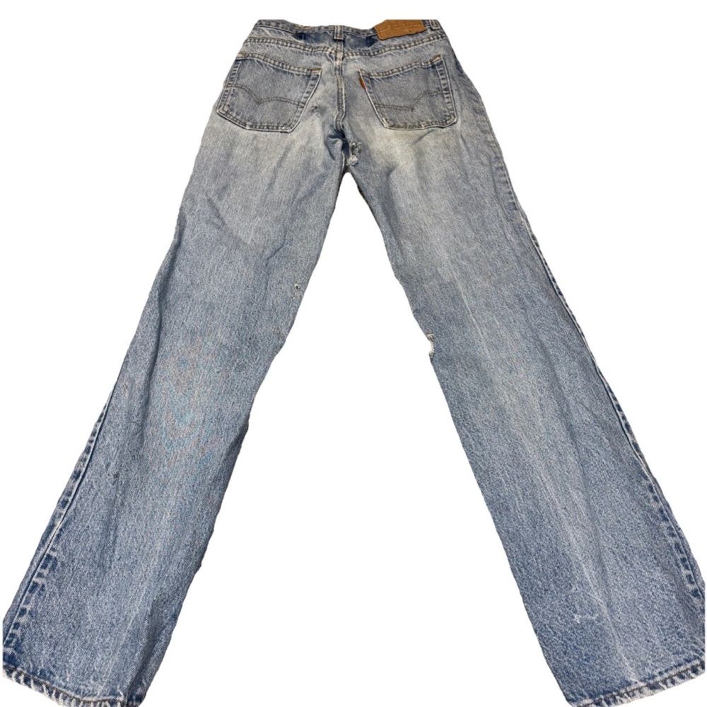 Rare Vintage 1980s 501 Button Levis Denim Jeans Orange Tab Women SZ 24/32 Inseam - Picture 9 of 11